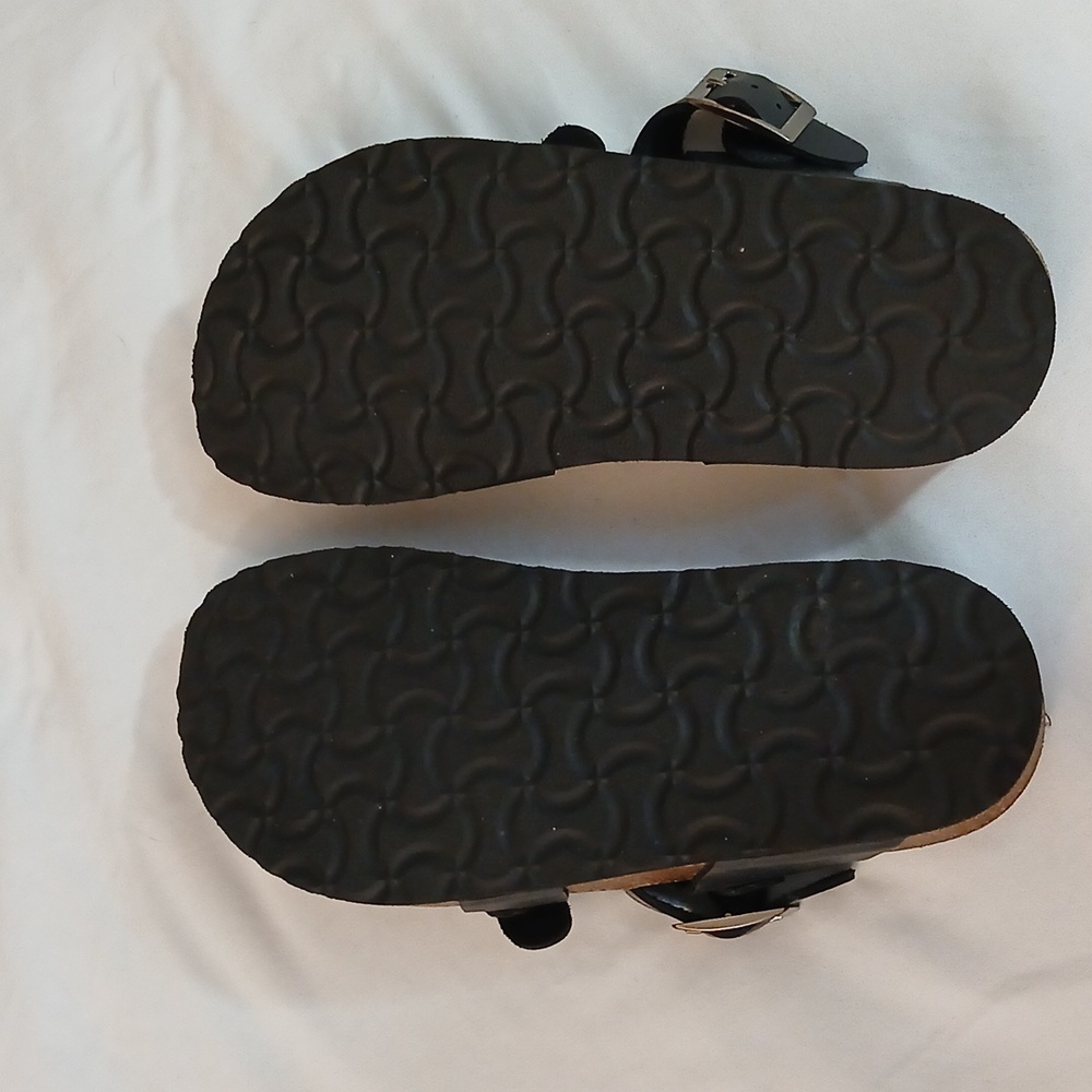 Black Leather Sandals with Buckles - Picture 4 of 5
